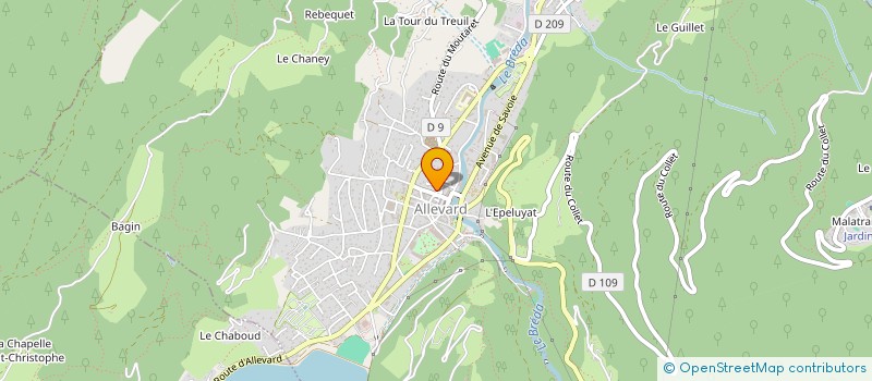 localisation de l'entreprise MONSIEUR ANTHONY ALEXANDRE  ALLEVARD