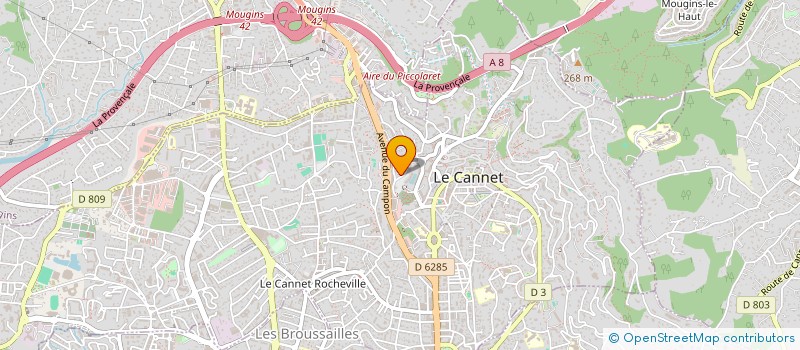 localisation de l'entreprise MONSIEUR ANTHONY AVRIL à LE CANNET