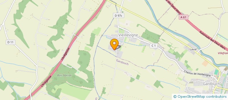 localisation de l'entreprise MONSIEUR ANTHONY BARAS  VIEILLEVIGNE