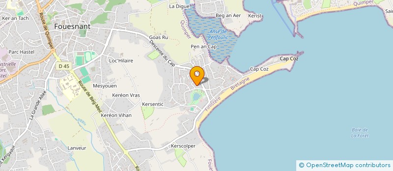 localisation de l'entreprise MONSIEUR ANTHONY BEAUGRAND à FOUESNANT