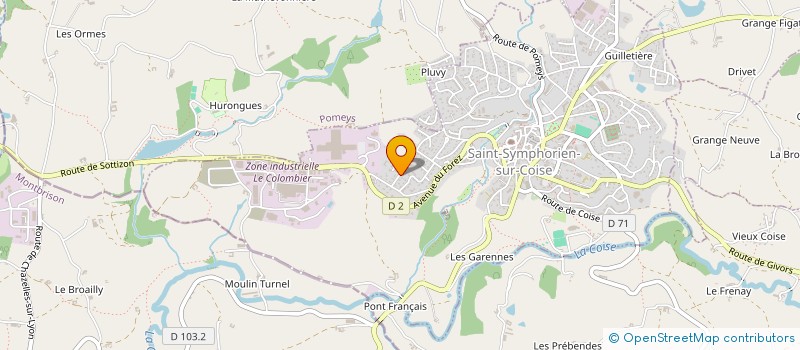 localisation de l'entreprise MONSIEUR ANTHONY BECKERT  SAINT-SYMPHORIEN-SUR-COISE