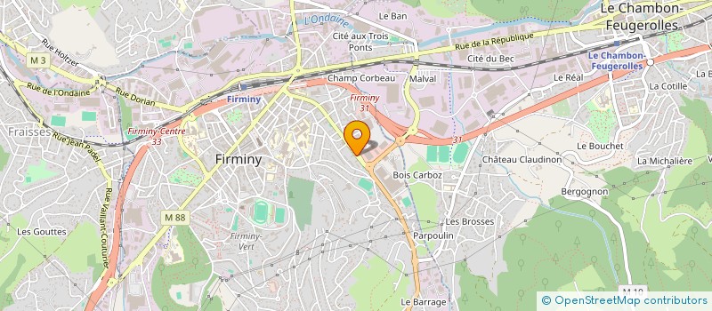 localisation de l'entreprise MONSIEUR ANTHONY BERLIER  FIRMINY