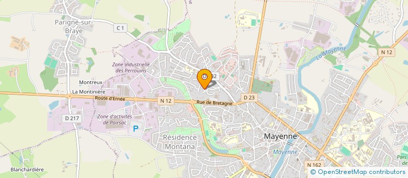 localisation de l'entreprise MONSIEUR ANTHONY BERNARD  MAYENNE