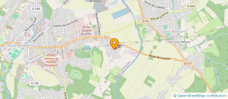 localisation de l'entreprise MONSIEUR ANTHONY BERTINI  TIGNIEU-JAMEYZIEU