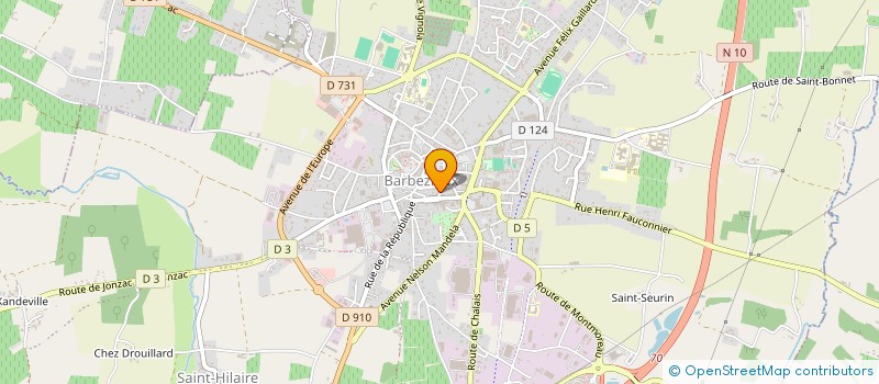 localisation de l'entreprise MONSIEUR ANTHONY BIROLLAUD  BARBEZIEUX-SAINT-HILAIRE