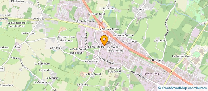 localisation de l'entreprise MONSIEUR ANTHONY BLAISONNEAU à COUERON