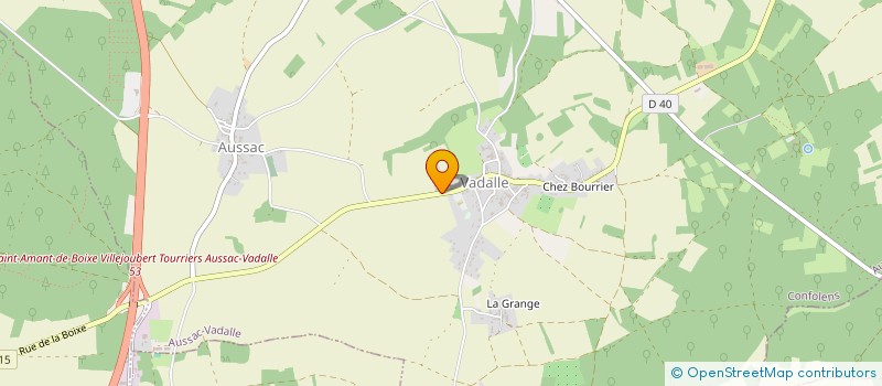 localisation de l'entreprise MONSIEUR ANTHONY BOIREAU à AUSSAC-VADALLE