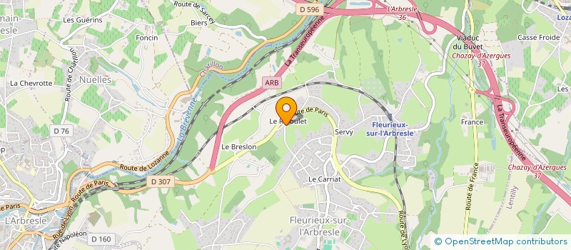 localisation de l'entreprise MONSIEUR ANTHONY BONNET à FLEURIEUX-SUR-L'ARBRESLE