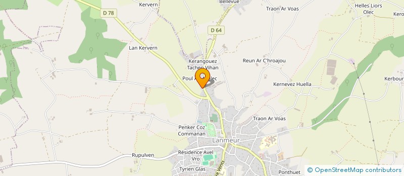 localisation de l'entreprise MONSIEUR ANTHONY BOUGET  LANMEUR