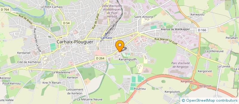 localisation de l'entreprise MONSIEUR ANTHONY BOULARD à CARHAIX-PLOUGUER