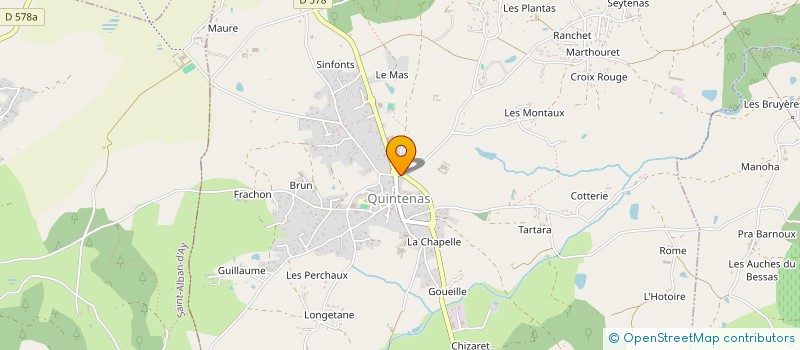 localisation de l'entreprise MONSIEUR ANTHONY BROCARD  QUINTENAS