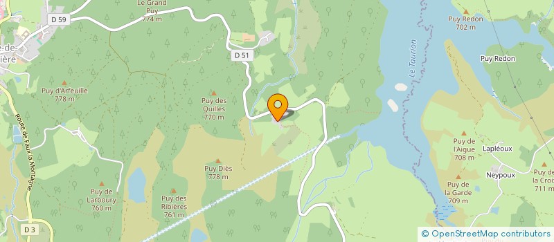 localisation de l'entreprise MONSIEUR ANTHONY BUYS  ROYERE-DE-VASSIVIERE