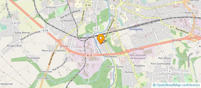 localisation de l'entreprise MONSIEUR ANTHONY CAPLOT  GUINGAMP