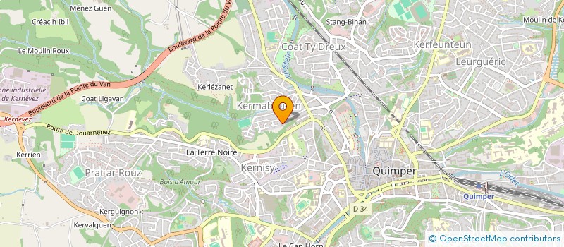 localisation de l'entreprise MONSIEUR ANTHONY CARIOU à QUIMPER