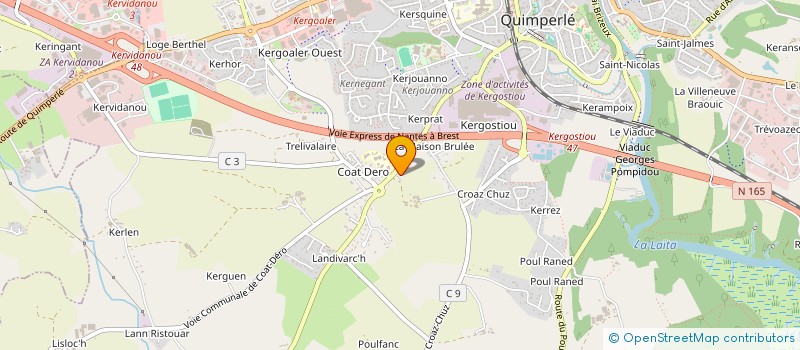 localisation de l'entreprise MONSIEUR ANTHONY CARRIOU  QUIMPERLE