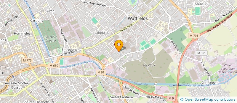 localisation de l'entreprise MONSIEUR ANTHONY CASTEELE à WATTRELOS