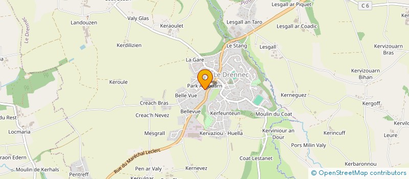 localisation de l'entreprise MONSIEUR ANTHONY CHARRETEUR  LE DRENNEC