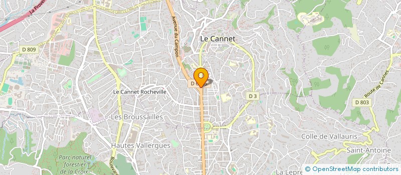 localisation de l'entreprise MONSIEUR ANTHONY CHAUVENET à LE CANNET