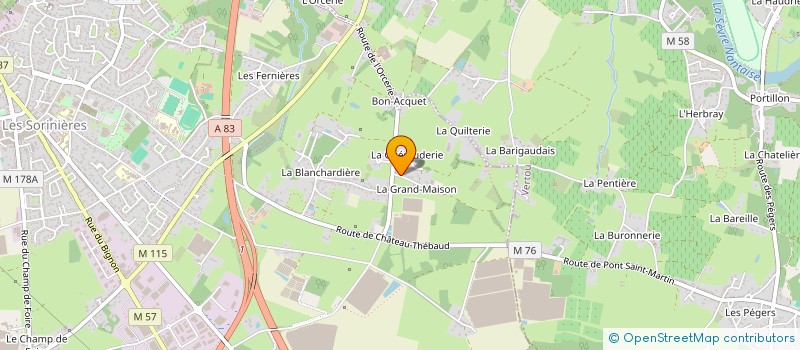 localisation de l'entreprise MONSIEUR ANTHONY CORNET  LES SORINIERES