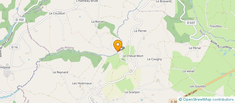 localisation de l'entreprise MONSIEUR ANTHONY COUTURIER  HAUTE-RIVOIRE