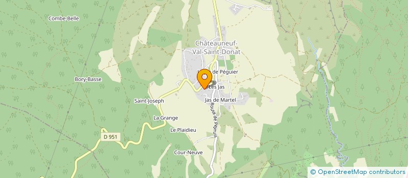 localisation de l'entreprise MONSIEUR ANTHONY DAVID  CHATEAUNEUF-VAL-SAINT-DONAT