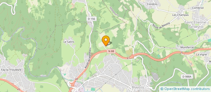 localisation de l'entreprise MONSIEUR ANTHONY DELORME  BLAVOZY