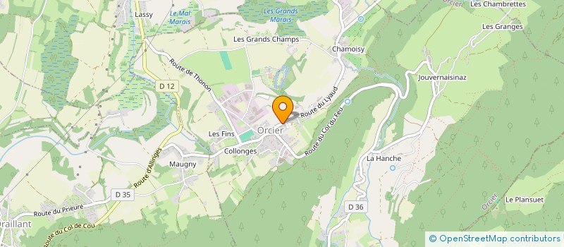 localisation de l'entreprise MONSIEUR ANTHONY DETRAZ  ORCIER