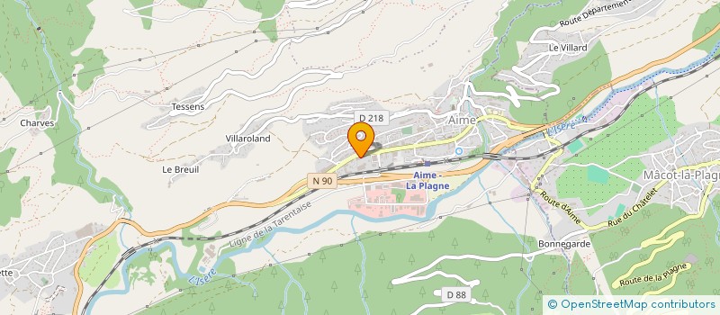 localisation de l'entreprise MONSIEUR ANTHONY DOMINIQUE  AIME-LA-PLAGNE