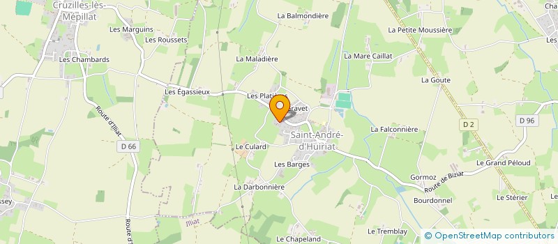 localisation de l'entreprise MONSIEUR ANTHONY DUROUX à SAINT ANDRE D'HUIRIAT