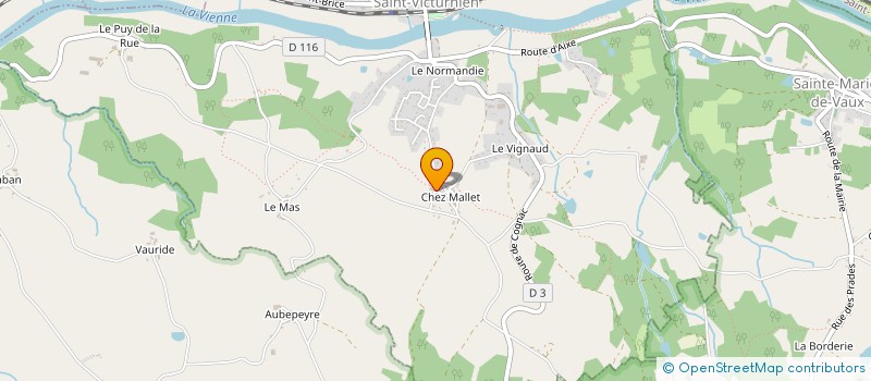 localisation de l'entreprise MONSIEUR ANTHONY FRAGNAUD à SAINT-VICTURNIEN