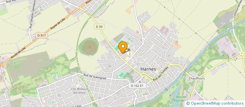 localisation de l'entreprise MONSIEUR ANTHONY FREVILLIER  HARNES