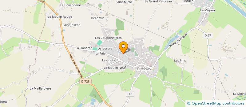 localisation de l'entreprise MONSIEUR ANTHONY GAUDIN  FROSSAY