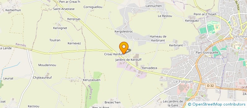 localisation de l'entreprise MONSIEUR ANTHONY GOUEZ à LE FOLGOET