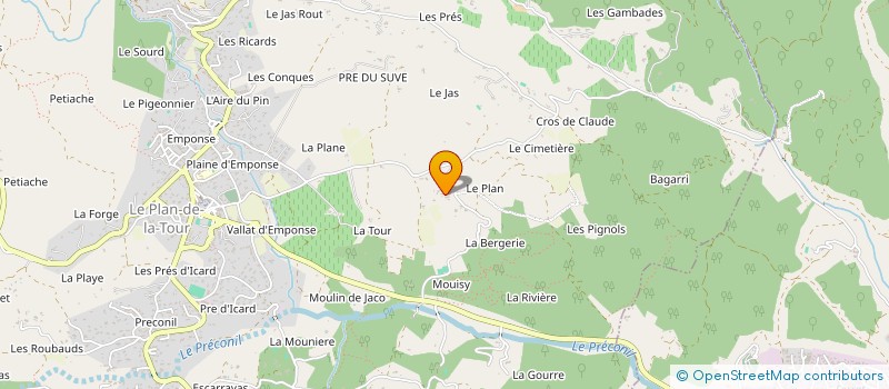 localisation de l'entreprise MONSIEUR ANTHONY GRAIL  LE PLAN-DE-LA-TOUR