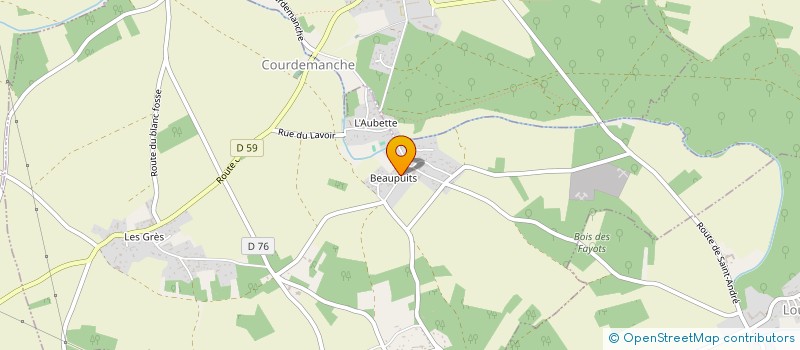 localisation de l'entreprise MONSIEUR ANTHONY GRATADOUR  COURDEMANCHE