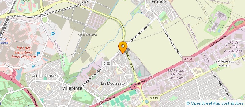 localisation de l'entreprise MONSIEUR ANTHONY GRAVELOT à VILLEPINTE