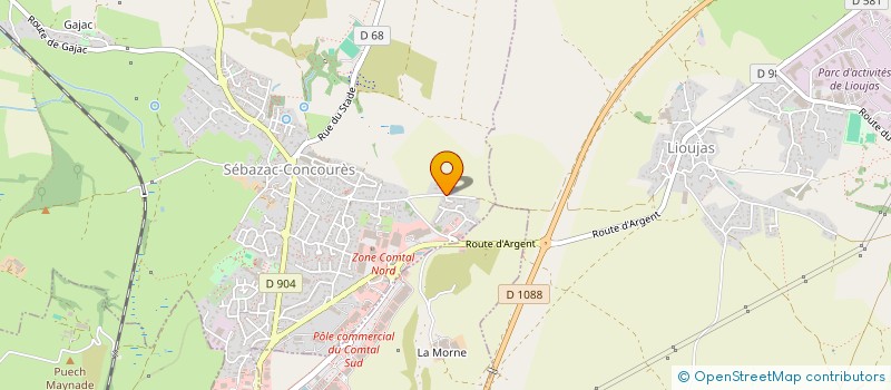 localisation de l'entreprise MONSIEUR ANTHONY GRES  SEBAZAC-CONCOURES