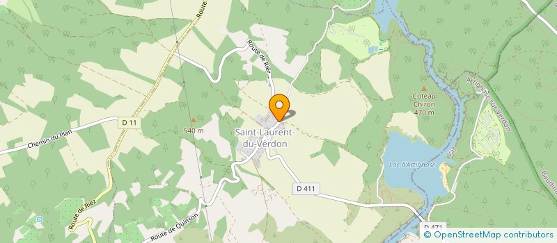 localisation de l'entreprise MONSIEUR ANTHONY GRILLON  SAINT-LAURENT-DU-VERDON