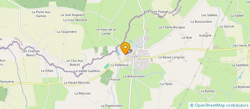 localisation de l'entreprise MONSIEUR ANTHONY HUBERT  LES PORTES DU COGLAIS