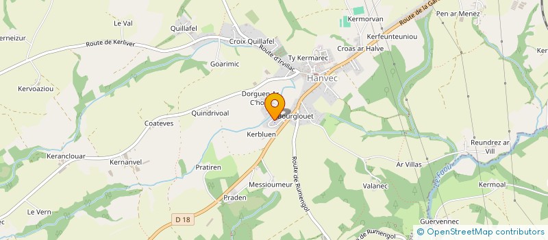 localisation de l'entreprise MONSIEUR ANTHONY LE BOULANGER  HANVEC