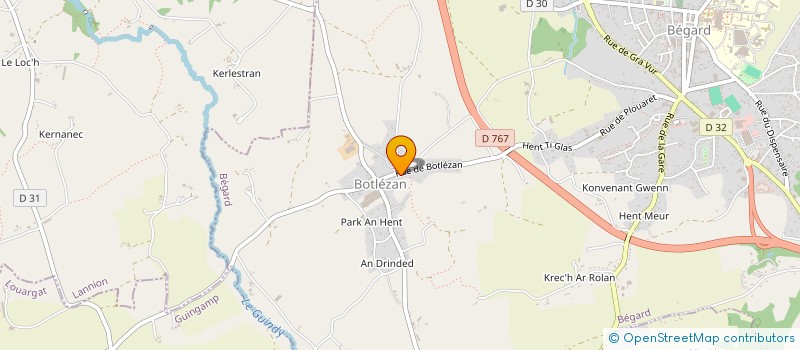 localisation de l'entreprise MONSIEUR ANTHONY LE PICARD  BEGARD