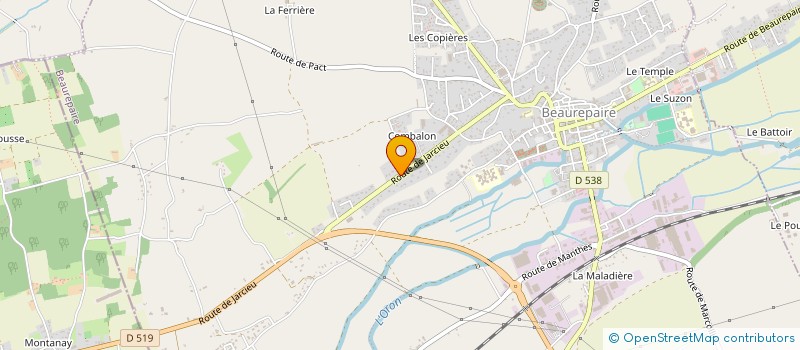 localisation de l'entreprise MONSIEUR ANTHONY LEBLANC  BEAUREPAIRE