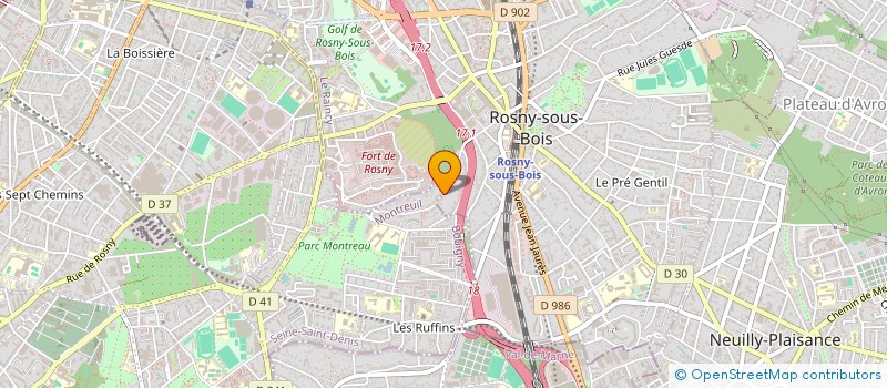 localisation de l'entreprise MONSIEUR ANTHONY LEFORT à ROSNY-SOUS-BOIS