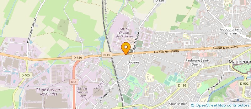 localisation de l'entreprise MONSIEUR ANTHONY LEROY  MAUBEUGE