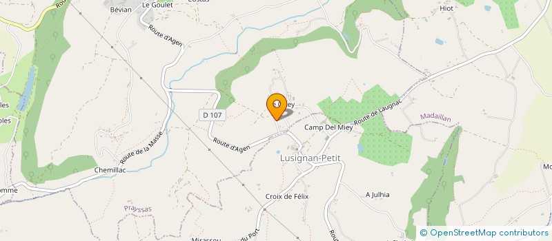 localisation de l'entreprise MONSIEUR ANTHONY LESCURE  PRAYSSAS