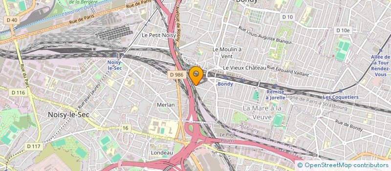 localisation de l'entreprise MONSIEUR ANTHONY MANGUE  BONDY