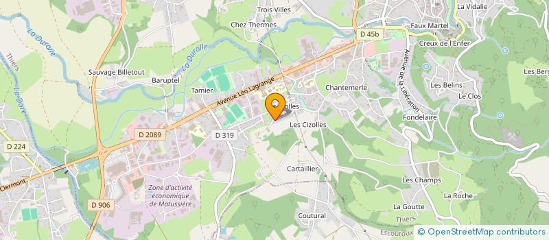 localisation de l'entreprise MONSIEUR ANTHONY MARANZANA  THIERS