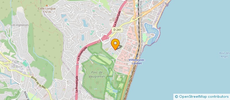 localisation de l'entreprise MONSIEUR ANTHONY MARECHAL  VILLENEUVE-LOUBET