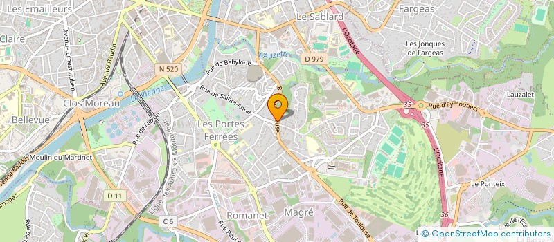 localisation de l'entreprise MONSIEUR ANTHONY MARTIN à LIMOGES