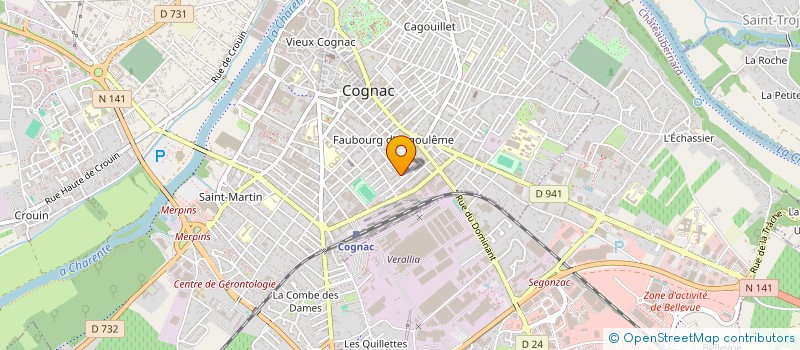 localisation de l'entreprise MONSIEUR ANTHONY MENARD à COGNAC